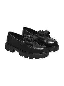 Shoetopia Women's Flat Loafers Black