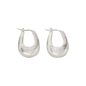 Accessorize London Sterling Silver-Plated Horseshoe Hoop Earrings