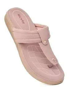 HEALTH FIT EXTRA SOFT Women's Comfortable Memory Foam Doctor Slippers/Flip-Flops|Fashionable Casual & Stylish|Lightweight & Breathable|Outdoor Synthetic Casual Chappals Sandals Ladies & Girls HF28