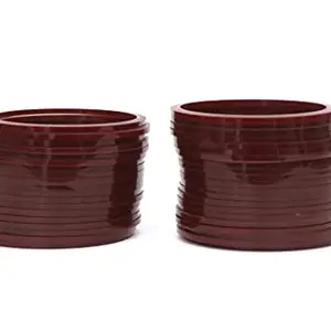 Navjai Traditional Acrylic Bangles Maroon Color Plastic Bangles, Plain And Simple Chudi for Any Occasion For Women And Girls (pack of 40) (2.6)