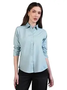Urbano Fashion Women's Modal Viscose Full Sleeve Regular Fit Casual Solid Shirt with Regular Collar