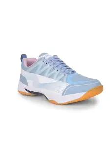 Liberty Freedom GRIPPER-01 Sports Badminton & Pickleball Shoes for Men with PU Upper | Rubber Sole | Suitable for Table Tennis, Volleyball | Comfortable & Lightweight | Durable Design (S. Blue-6)