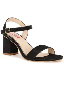 Bata Womens Woody Sandal Heels (7616035), Black, 4