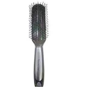 Scarlet Line Professional Flat Hair Brush with flexible and Strong Ball Tip Nylon Bristles and Plastic Handle for Smoothing, Styling All Hair Types for Men and Women