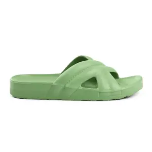 SOLETHREADS SCOOP Slides for Women| Stylish | Comfy | Super soft | Ultra-Light | Phylon | Slippers | Flip Flops for Women|SPEARMINT|UK 4