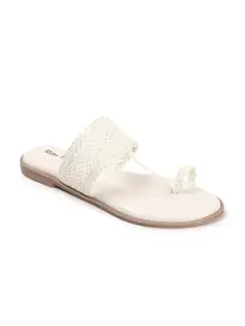 Retro Walk Women Slip On Flats (6134White)