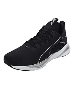 Puma Women's Softride Rift Tech WN's Black-Metallic Silver Running Shoe-3 Kids UK (19374810)