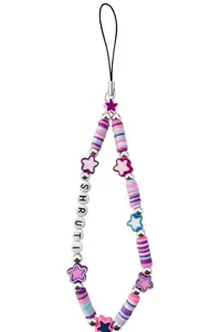 Personalized Star Bead Charm, Pink and Purple, Letter Beads with Star Charms