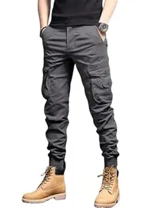 Lymio Cargo for Men || Cotton Cargo Pant || Drawstring Waist Pant (Also Available in Plus Sizes) (09-12)