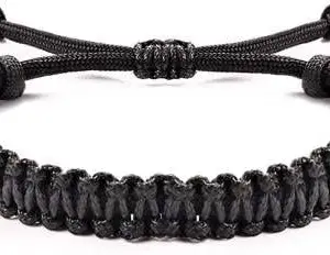 MOOLYAVAAN PRODUCTS Sacred Puja Dhaga, Kalawa, Nazar Suraksha/Thread Bracelet Cobra Knot Traditional Adjustable Powerfull Negative Energy Protection (BLACK BAND) PACK OF (7)