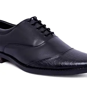 FASHION VICTIM Men Genuine Leather lab Tested Black Formal Shoes