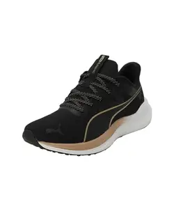 Puma Womens Reflect Lite Molten Metal Black-Team Gold Running Shoe - 4.5 UK (37907001)