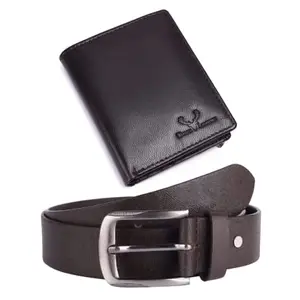 URBAN LEATHER Gift Hamper for Men | Brown Genuine Leather RFID Wallet and Brown Genuine Leather Belt Men's Combo Gift Set Combo Leather Gift for Men | Gift for Husband (OBR)