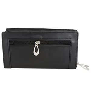 pocket bazar Women's Versatile Two Fold Wallet Personal Wallet, Money Organizer Women Hand Bag (Black)