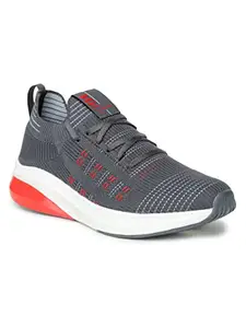 ABROS Men's Ken ASSG1106 Sports Shoes- D.Grey/Red -8UK