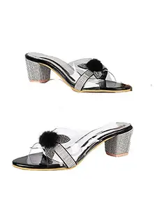 WalkTrendy Womens Synthetic Black Sandals With Heels - 2 UK (Wtwhs477_Black_35)