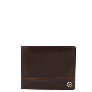 Da Milano RFID Protected Leather Wallet for Men with Card Slot - Brown
