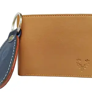 Seashell Trading Brown Leather Wallet for Men & Boys (Brown) (+Free Leather Keychain)