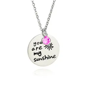 Fashion Frill Silver Chain Pendant For Women Sunshine Love Silver Chain Pendant Necklace For Women Girls Anniversary Gift For Wife Girlfriend Valentine Gift Love Gifts Jewellery