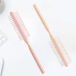 Round Hair Brush with Strong & Flexible Nylon Bristles having Anti-static Ball Tips, For Straightening, Smoothing, Detangling Hair, for Men & Women 23CMX5 CM Set of 2