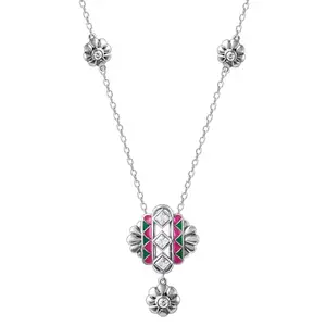 GIVA 925 Oxidized Silver Urban Alchemy Necklace| Pendant to Gift Women & Girls | With Certificate of Authenticity and 925 Stamp | 6 Months Warranty*