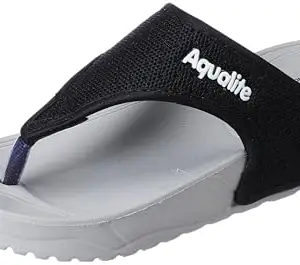 Aqualite Women FF-19 Slipper, Black/Grey, 4 UK/India