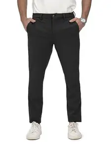 The Pant Project Luxury PV Stretchable Casual Checks Pant for Men | Stylish Slim Fit Men's Wear Trousers for Office or Party