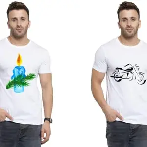 SST - Where Fashion Begins | DP-6452 | Polyester Graphic Print T-Shirt | for Men & Boy | Pack of 2
