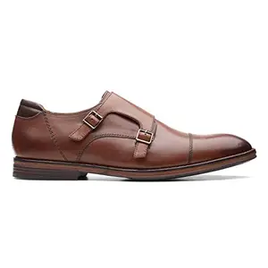 Clarks Men's CitistrideMonk Dark Tan Lea Monk-9 UK (26160901