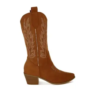 London Rag Embroidery Detail Cowboy Boots