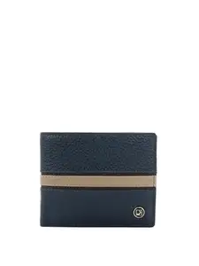 Da Milano RFID Protected Leather Wallet for Men with Card Slot - Blue