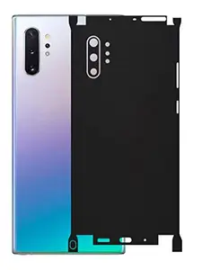 AtOdds - Samsung Galaxy Note 10 Plus Mobile Back Skin Rear Screen Guard Protector Film Wrap with Camera Protector (Coverage - Back+Camera+Sides) (Matte Black)