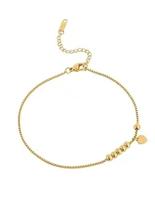 E2O Gold-Plated Beaded Handcrafted Anklets
