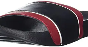 Carlton London Men's Slipper-11 Kids UK (CL-PIK-SL06_Black Maroon)