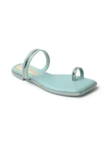 ELLE Women Sandal,Light Blue,UK-6