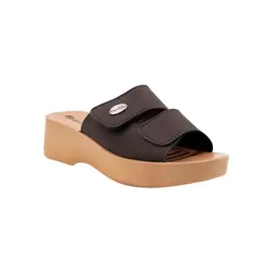 inblu Stylish Fashion Sandal/Slipper for Women | Comfortable | Lightweight | Anti Skid | Casual Office Footwear MR51 (Brown, Size-3)