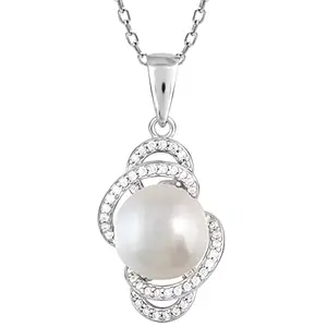 GIVA 925 Silver Pearl Swirl Pendant | Gifts for Girlfriend, Gifts for Women and Girls |With Certificate of Authenticity and 925 Stamp | 6 Month Warranty*