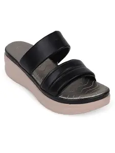iconics Women Sandal,Black,UK-4