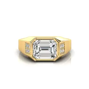 MBVGEMS 4.25 Ratti / 4.00 Carat zircon ring gold plated HANDMADE Finger Ring With Beautifull Stone Men & Women Jewellery Collectible