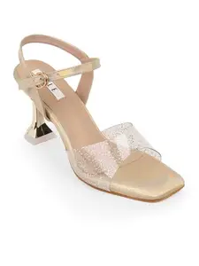 ELLE Women Sandal,Gold,UK-8