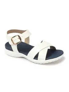 ELLE Women Sandal,White,UK-7