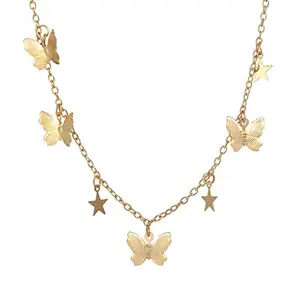 Vembley New Single Layered Butterfly Star Necklace For Girls & Women