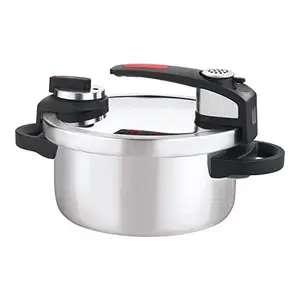 Vinod Nutrimax Outer Lid Stainless Steel Pressure Cooker, 3.5 Litres, Induction Friendly