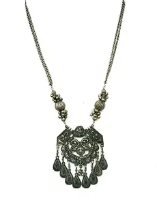 Traditional oxidised black silver Necklace Jewellery J073 by Elysian exports