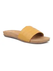 INC.5 Women Yellow Open Toe Flats