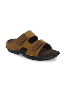 EL PASO Men Tan Faux Leather Casual Slip On Sandals EPSB2613Tan_10