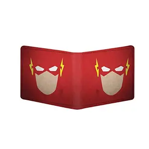 Bhavithram Products Superhero Design Red Canvas, Artificial Leather Wallet-PID34375
