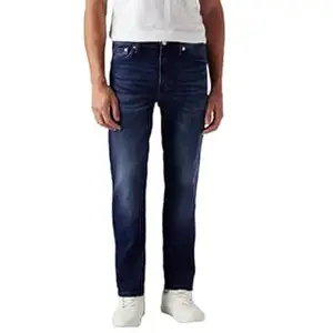Levi's Men's 513 Dark Indigo Straight Fit Mid-Rise Jeans