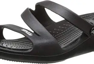 crocs womens PATRICIA WEDGE BLACK/BLACK Wedge Sandal - 6 UK (W8) (10386-060)
