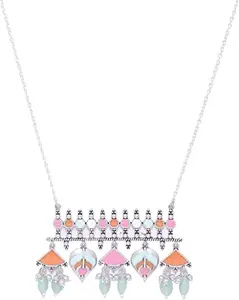 Foxy Trend Bella Sterling Silver Plated Brass Necklace ()_BZ_Suzen